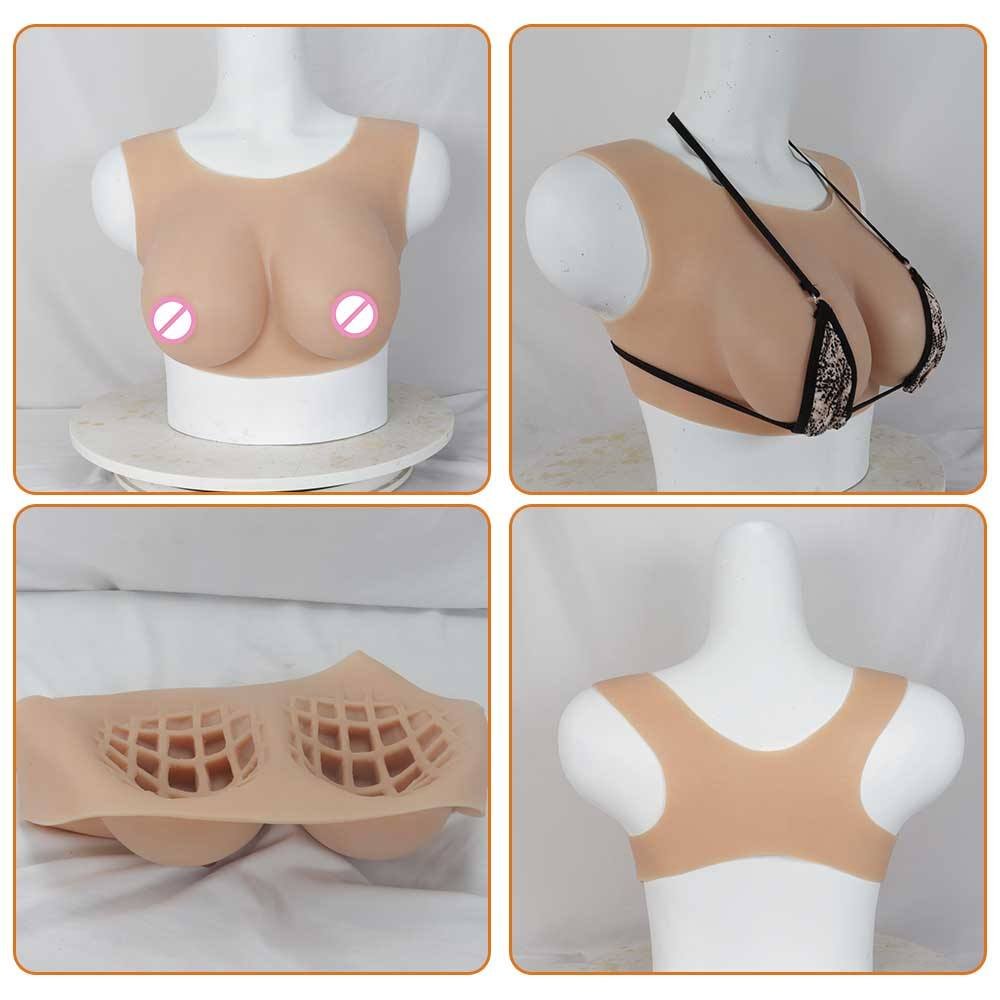 Silicone Enhancer Chest Artificial Breast Forms Sexy Large Breast Prosthesis For Drag Queen Shemale Transgender