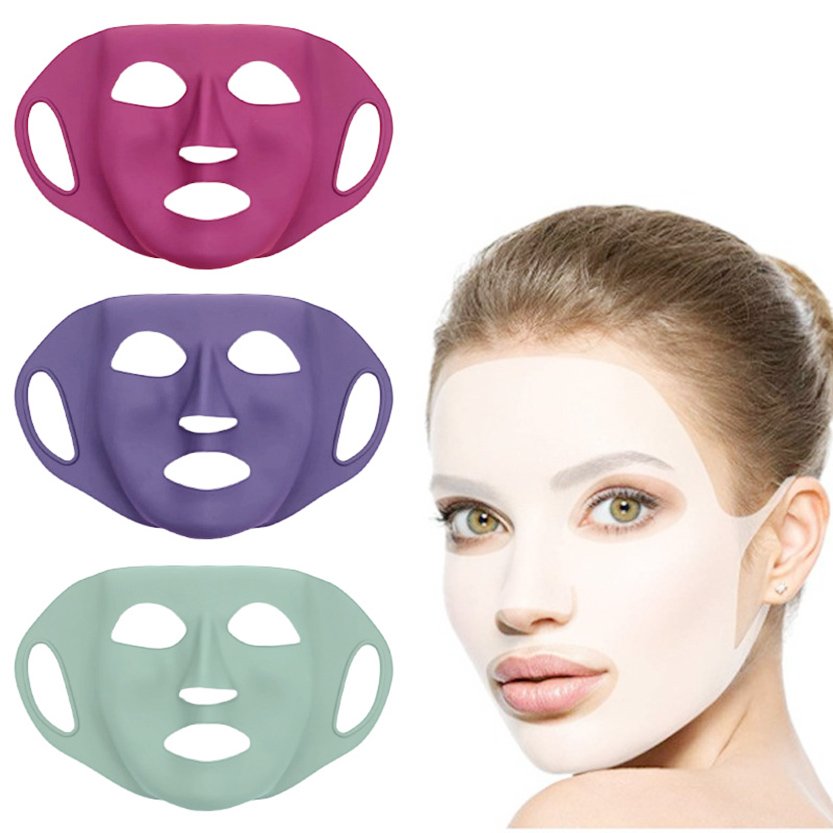 Reusable Silicone Facial Mask Cover 3D Facial Sheet mask Skin Care Face Moisturizing Silicone Mask Beauty