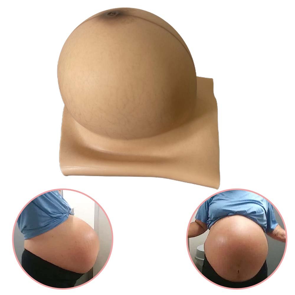 Giant Silicone Belly Suit with Cotton Filling Realistic False Pregnant Belly for Cosplay Drag Queen Transgender Breast Form