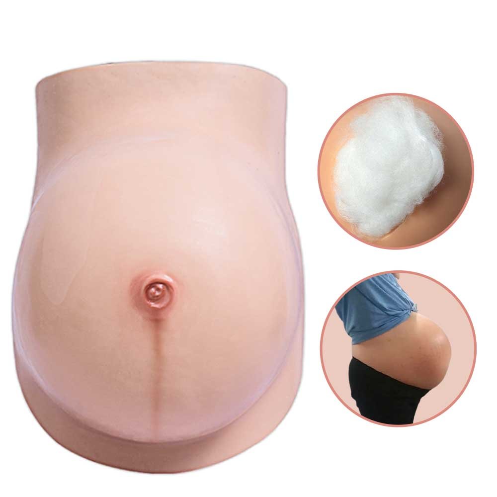 Giant Silicone Belly Suit with Cotton Filling Realistic False Pregnant Belly for Cosplay Drag Queen Transgender Breast Form