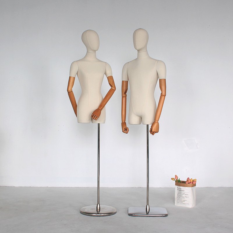 Hot fashion plus size large male bust dress form mannequins, wholesale fabric wrapped mannequin factory