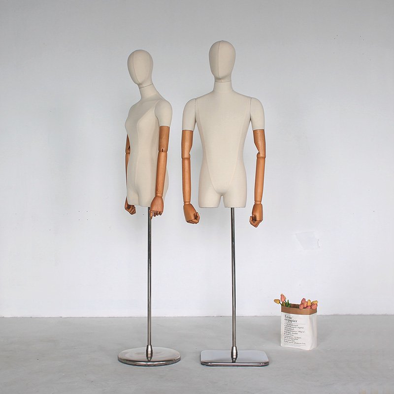 Hot fashion plus size large male bust dress form mannequins, wholesale fabric wrapped mannequin factory