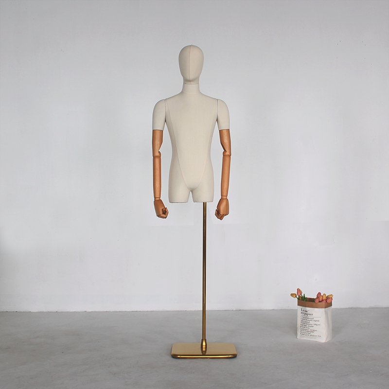 Hot fashion plus size large male bust dress form mannequins, wholesale fabric wrapped mannequin factory