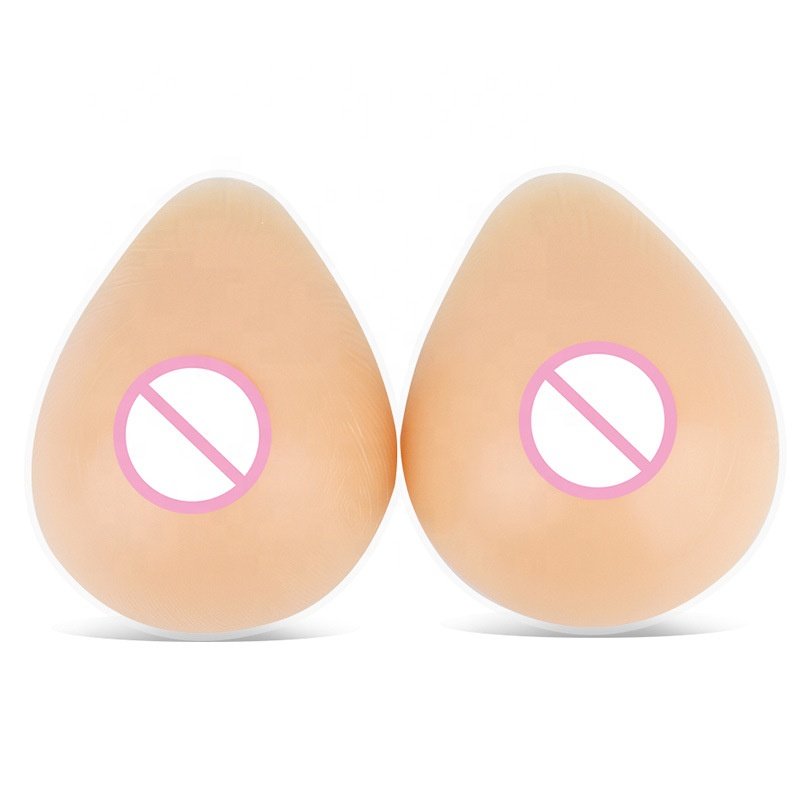 Medical-Grade Silicone Artificial Fake Breast Prosthetic Bra with Nipple for Adult Female Breast Cancer Patients