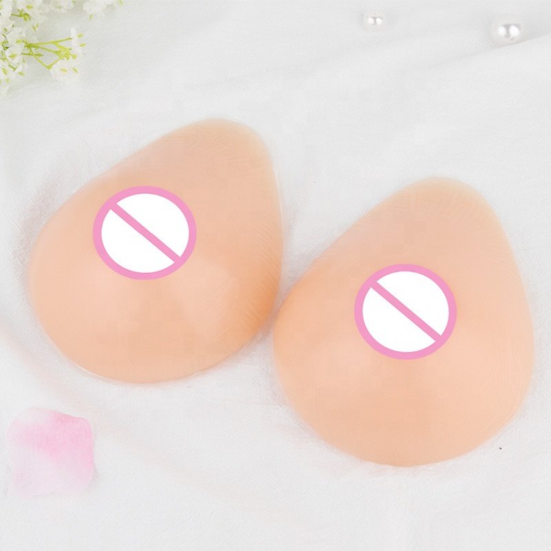 Medical-Grade Silicone Artificial Fake Breast Prosthetic Bra with Nipple for Adult Female Breast Cancer Patients