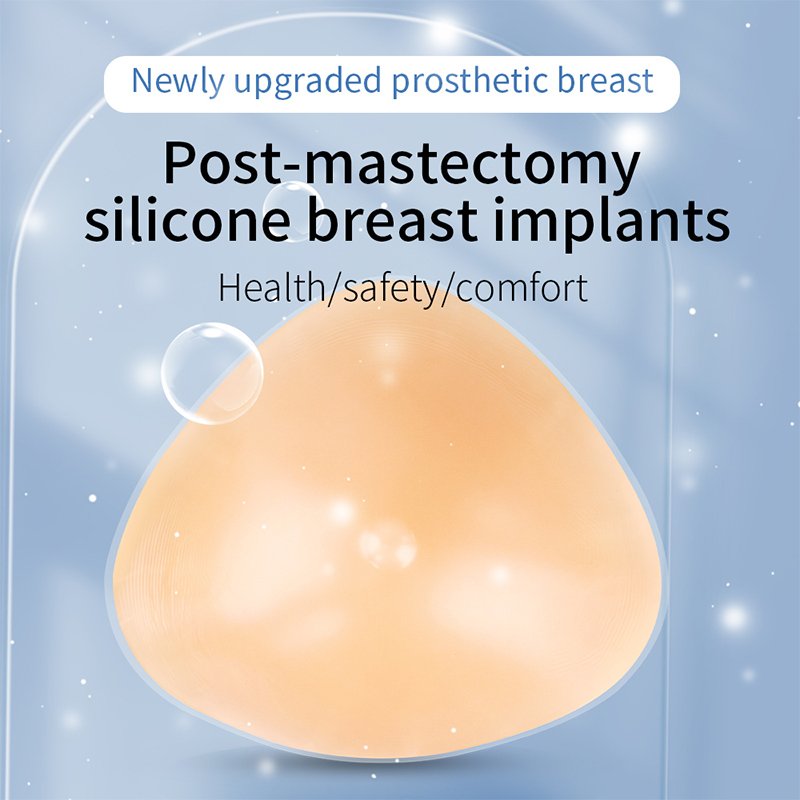 Mastectomy Breast Form Lightweight for Swimming Silicone Breast Prosthesis Match Post Surgery Bra with Pockets