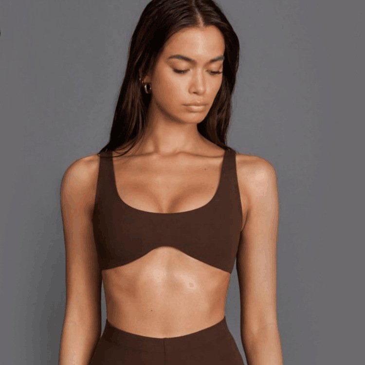 Buttery Soft Mint Ropa Deportiva Women Soft Compression Lightweight Shockproof U Neck Sports Bra