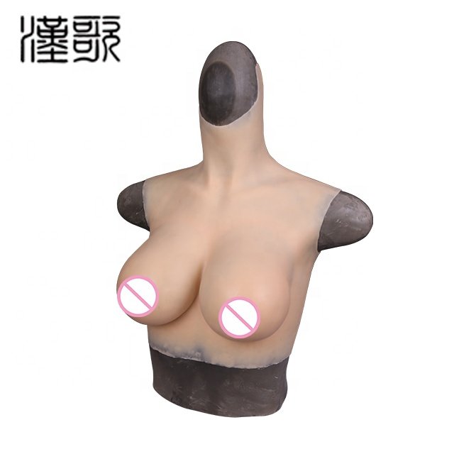 The new D-cup breasts provide a very soft silicone breast form for women and men
