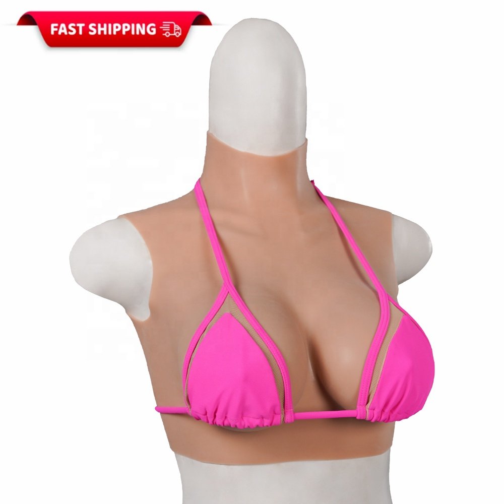 SentryMed High Collar Fake Artificial Boob Realistic Silicone Breast Forms Crossdresser Shemale Transgender Drag Queen