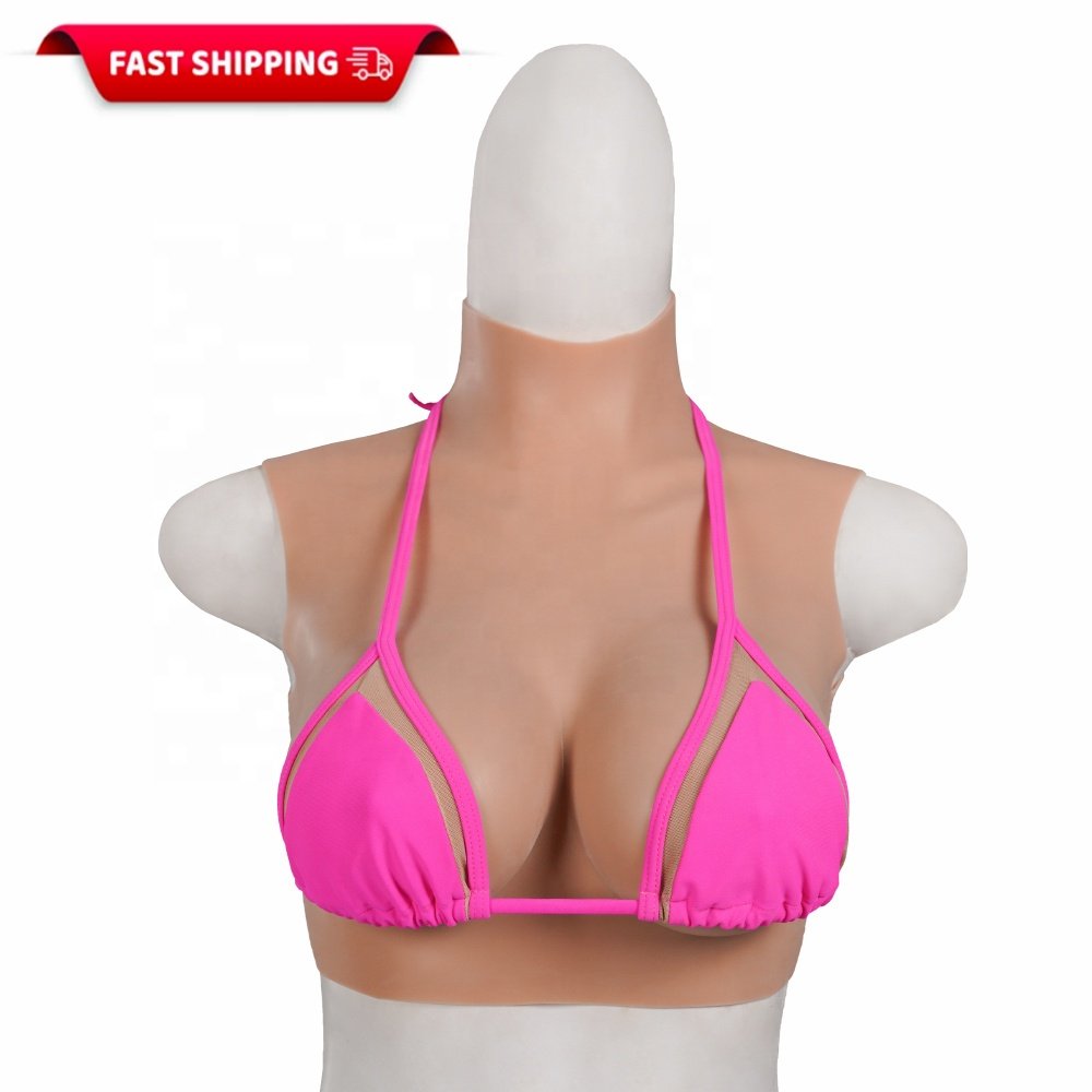 SentryMed High Collar Fake Artificial Boob Realistic Silicone Breast Forms Crossdresser Shemale Transgender Drag Queen
