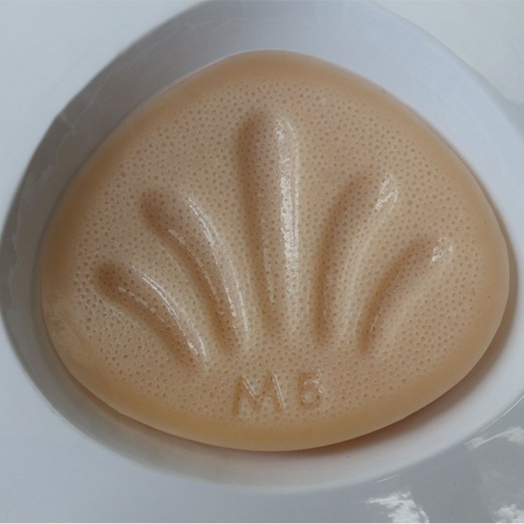 Good grade silicon foam breast forms pierced for mastectomy prosthesis women breast surgery