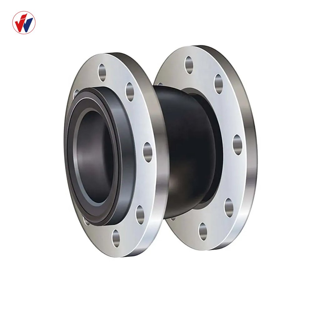 Formed Single Sphere Equal Rubber Expansion Joint with flange PN25 ANSI JIS DIN ASME of Air Water Oil Weak Acid
