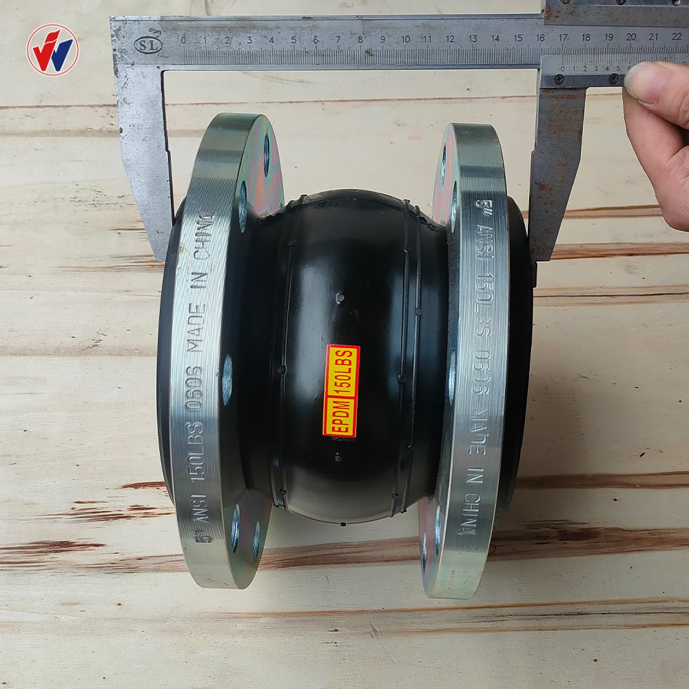 Formed Single Sphere Equal Rubber Expansion Joint with flange PN25 ANSI JIS DIN ASME of Air Water Oil Weak Acid
