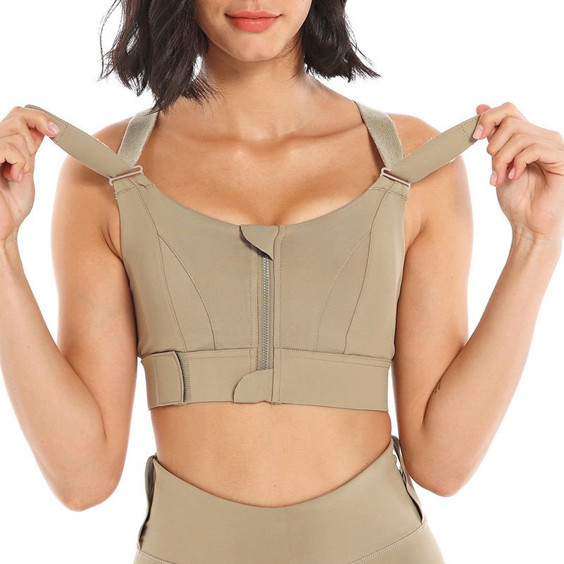 High Quality New Arrival Women Back Adjustable Sport Bra Fitness Yoga Bra Gym Bra With Zipper