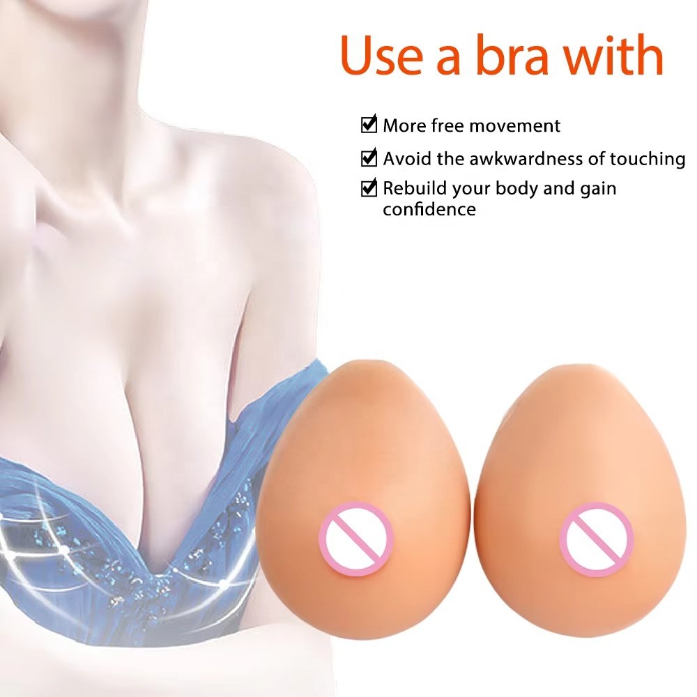 Realistic Fake- Boobs Tits Crossdresser Boobs Self Adhesive Silicone Breast Forms Crossdresser Transgender