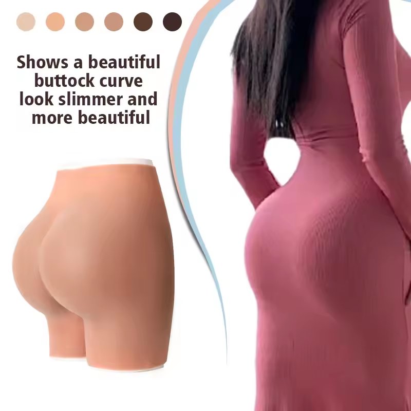 Silicone Realistic buttocks Artificial Bumbum Thickening Padded Buttock And Hips Underwear Silicone Panty Big Butt Lifter Pants