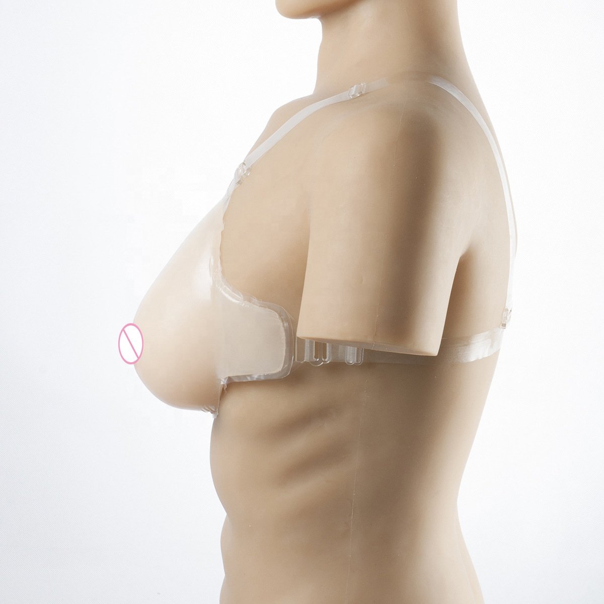 In stock dark skin silicone breast forms wearing for cross dressing