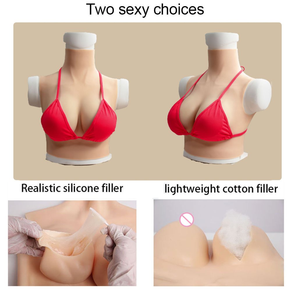 Silicone Fake Vagina Bodysuit Boobs B C D E G Cup Breast Forms Body Suit For Crossdresser Shemale Transgender Drag Queen Sissy