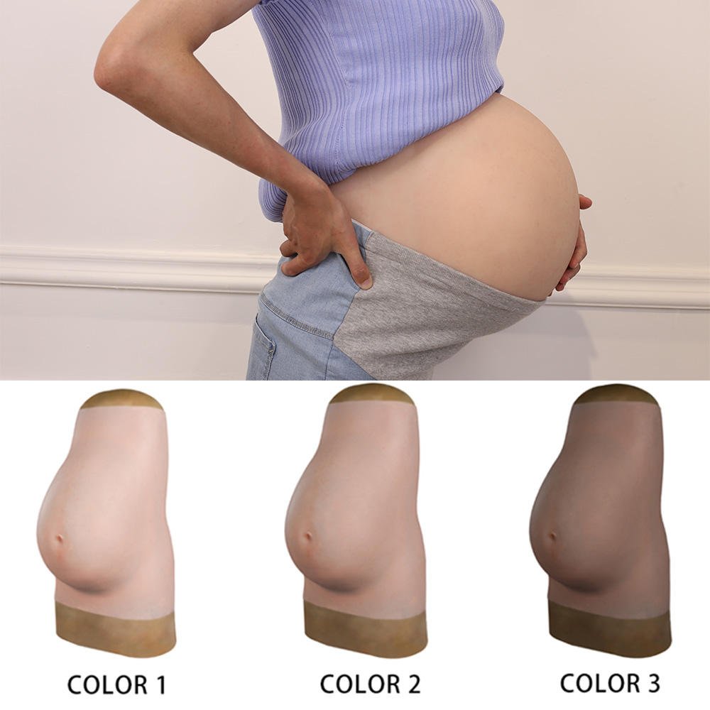 Drag Queen Silicone Realistic Artificial Belly Bend Pregnancy Real Skin Perfect Cosplay Gear Ladyboy Sissy Men