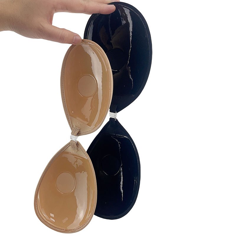 Women Invisible Strapless Silicone Sticky Bra Push Up Adhesive Breast Pad Reusable Backless Deep V Shaped Underwear