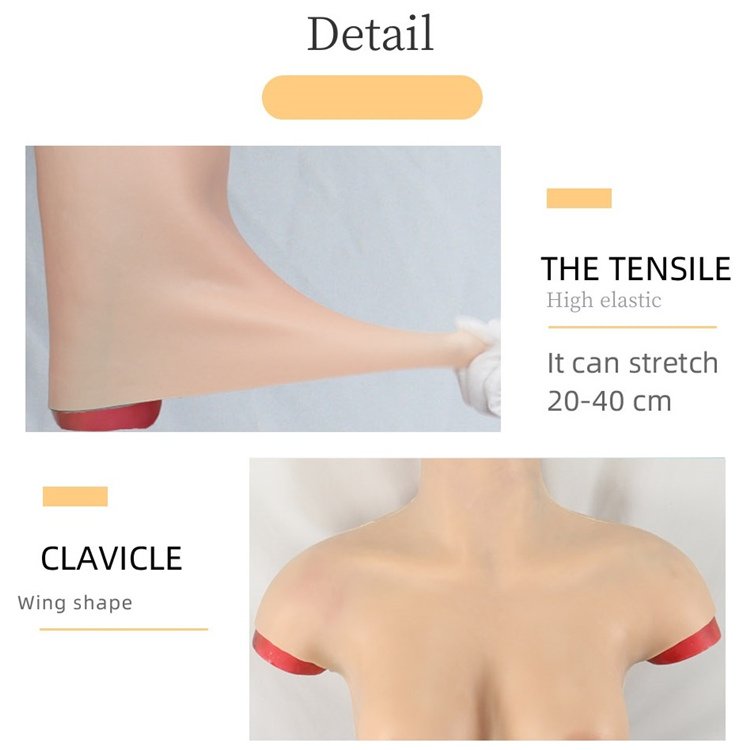 Silicone Breast False Vaginal Full Body Suit Breast Form Body Shaper for Crossdresser Transgender Shemale