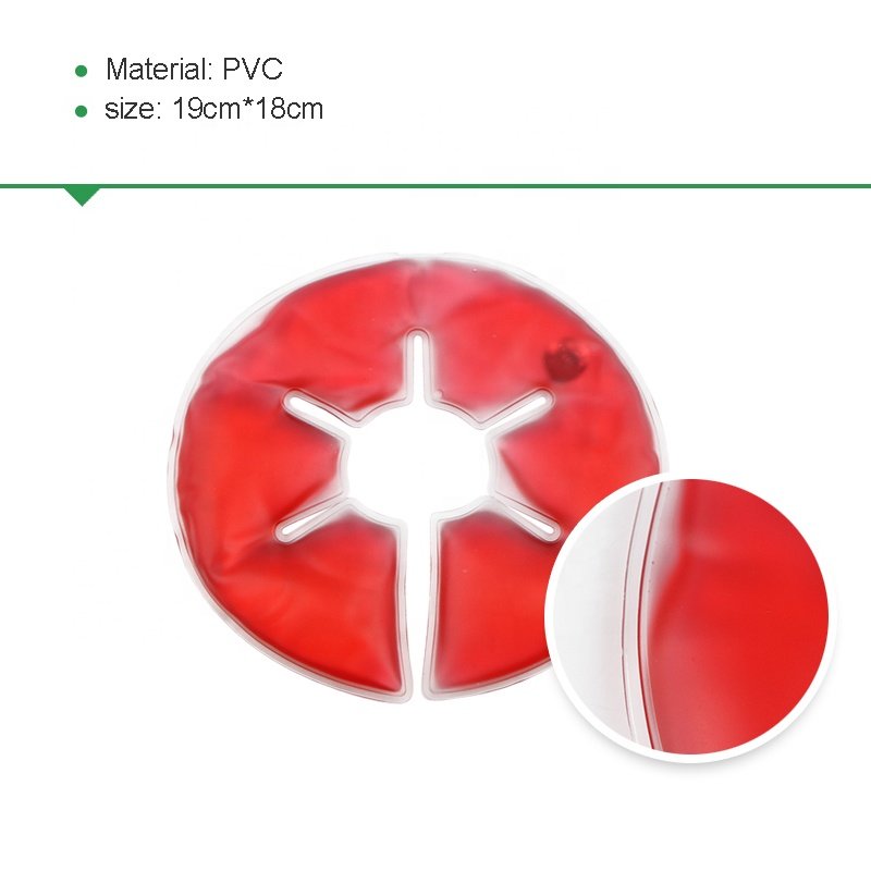 Round Shape Gel breast Heat Pack With Soft Cover For Nursing Mom