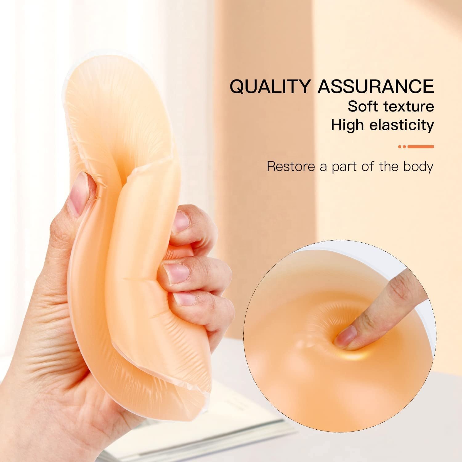 Spiral Shape Postoperative Silicone False Breast Form Artificial Breast Prosthesis for Mastectomy Granule massage