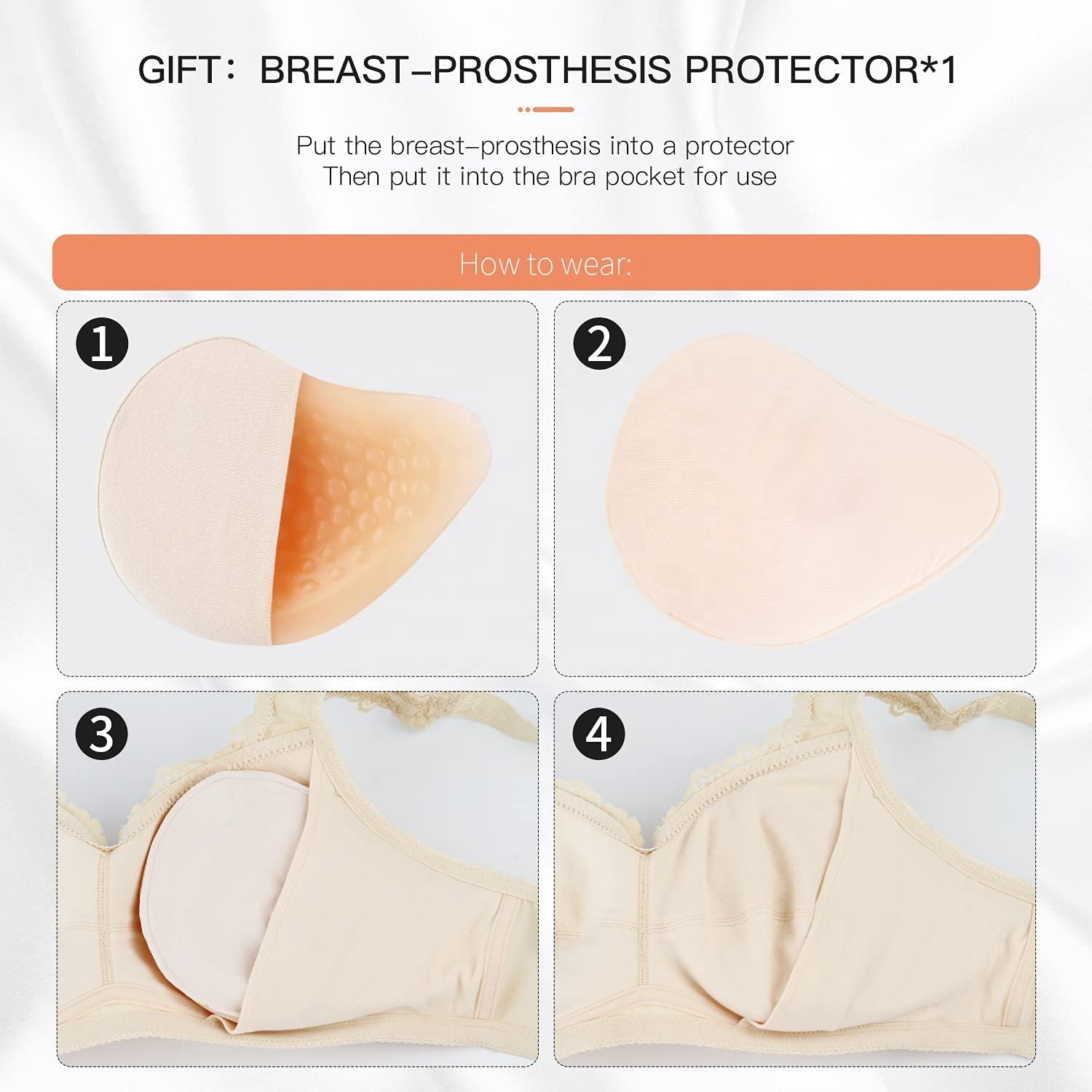 Spiral Shape Postoperative Silicone False Breast Form Artificial Breast Prosthesis for Mastectomy Granule massage
