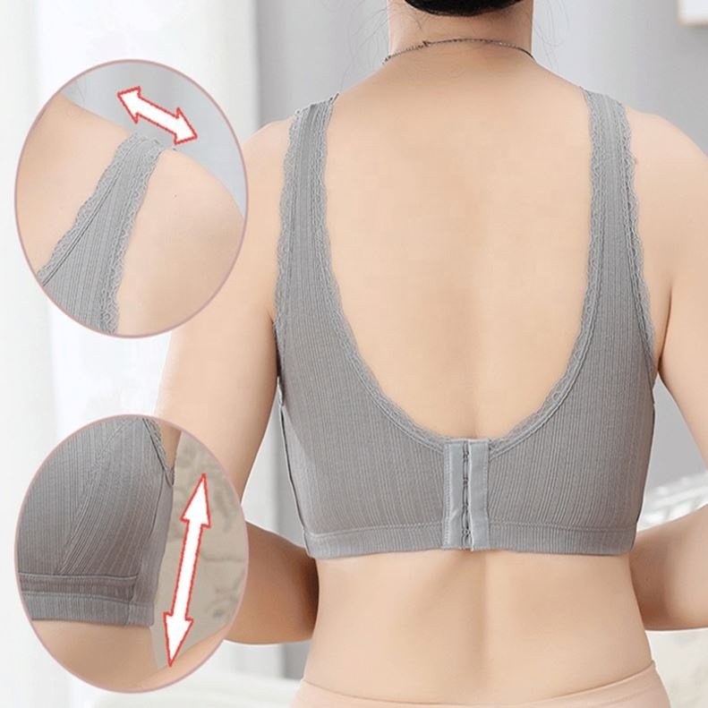 Silicone Breast Forms Mastectomy Bra with Pockets for Artificial Breast Prosthesis Woman Without Steel Ring