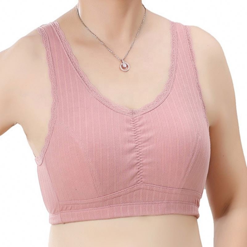 Silicone Breast Forms Mastectomy Bra with Pockets for Artificial Breast Prosthesis Woman Without Steel Ring