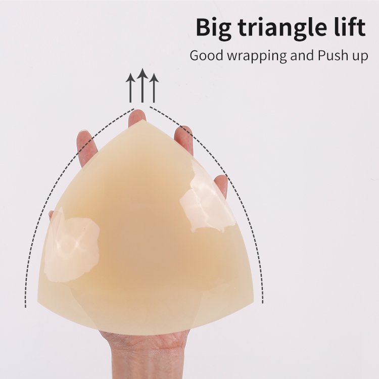 Novelty Push Up Boobs Silicone Nipple Cover Triangle Shape Invisible Washable Reusable Safe Adhesive Nipple Covers