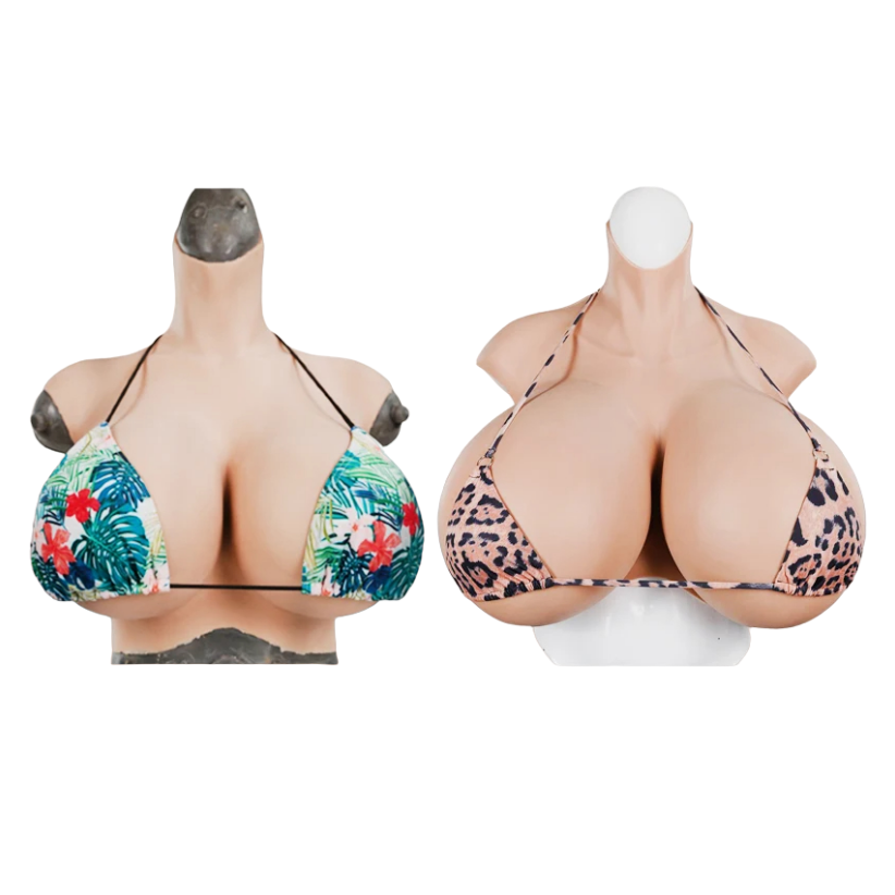 Z Cup Transgender Crossdesser Upgrade Men to Women High Collar breast form Realistic Silicone Fake Artificial breast Boobs