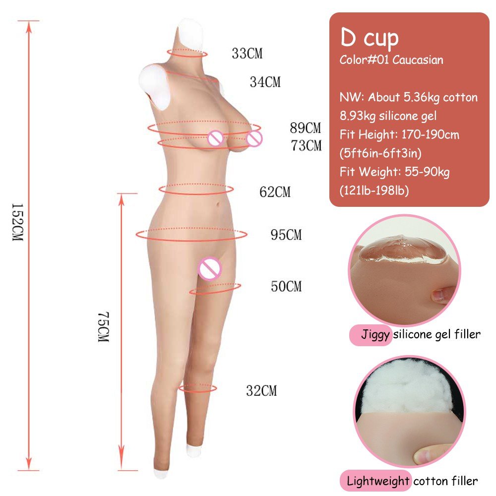 URCHOICE fake butt enhancer hip false pussy tight dress crossdressing silicone bodysuit for transgender shemale drag queen man