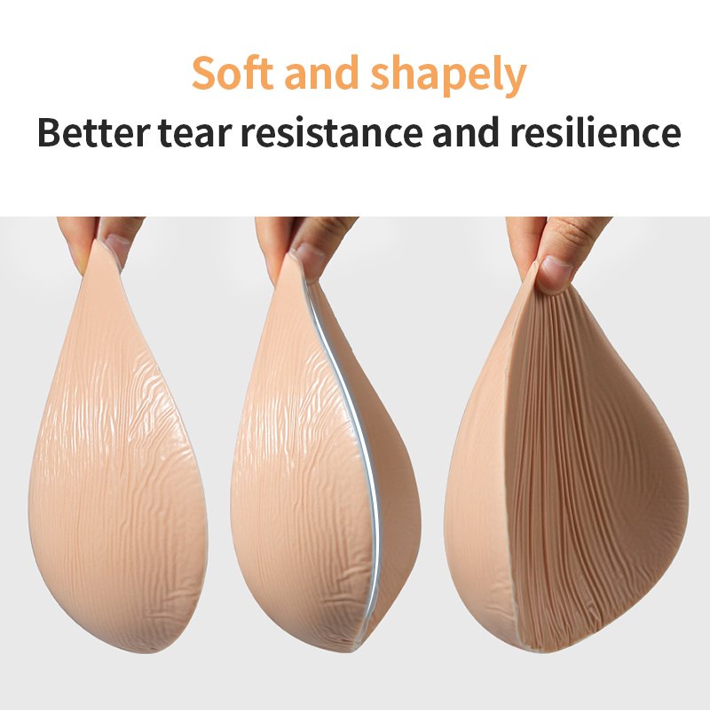 ONEFENG QMATR Silicone Breast Form Enhancer Mastectomy Prosthesis Triangle Shape Bra Pad