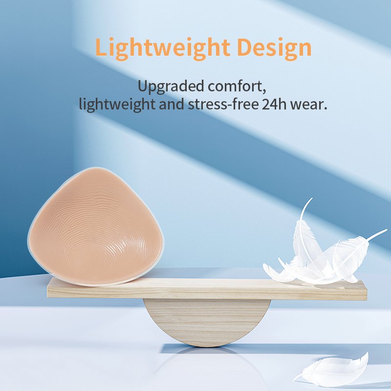 ONEFENG QMATR Silicone Breast Form Enhancer Mastectomy Prosthesis Triangle Shape Bra Pad