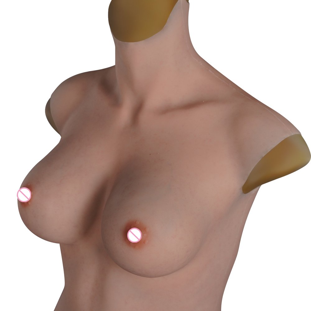Eta Artificial E Cup Breast Plate Fake Vagina Panty Arm One Piece Full Body Suit Transgender Clothing Silicone Female Bodysuit