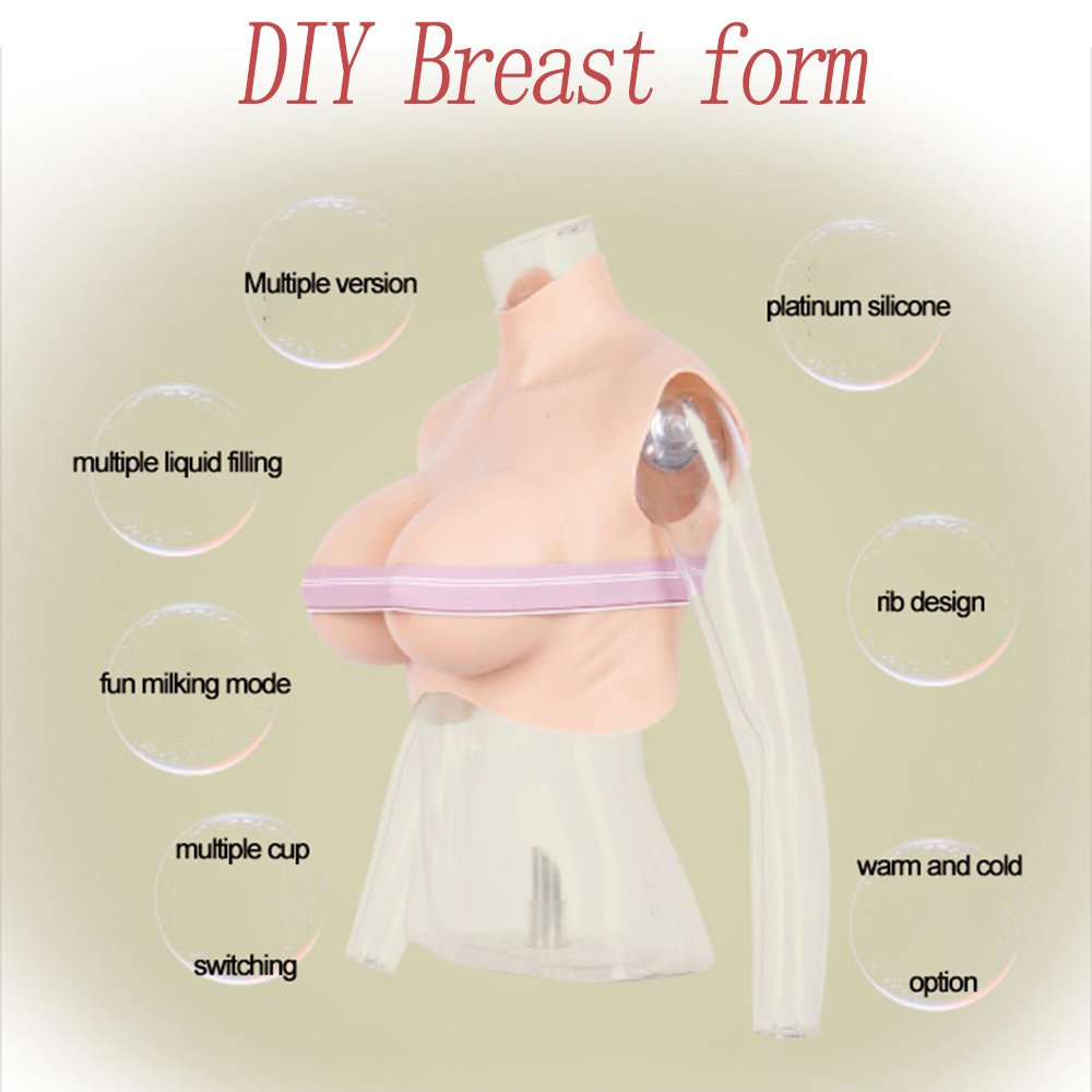 URCHOICE Crossdresser Cosplay DIY Interest Silicone breast form switch cups Artificial breasts fake boobs for transgender sissy
