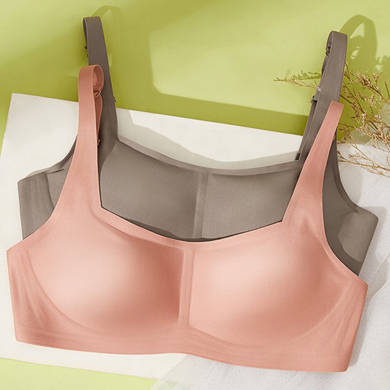 Jelly Strip Underwear Women's invisible Bra lightweight Smooth Push Up Wireless thin Soft Daily seamless bras and panties
