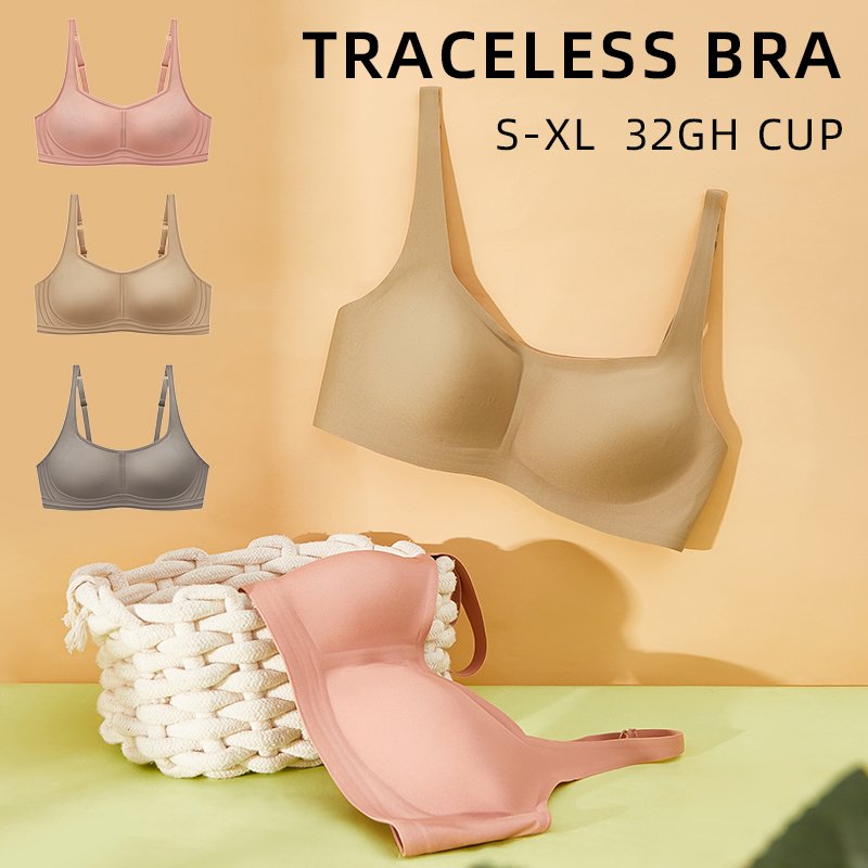 Jelly Strip Underwear Women's invisible Bra lightweight Smooth Push Up Wireless thin Soft Daily seamless bras and panties