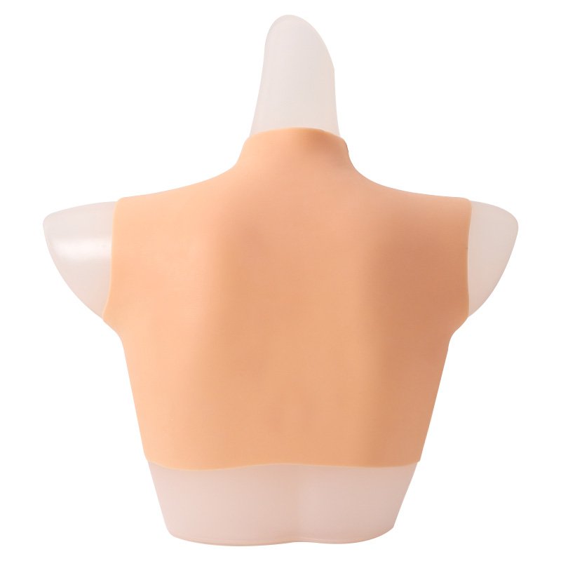 High neck Cosplay Silicone chest Realistic Fake boobs breastplate False Silicon Female Breast Forms Prosthesis custom