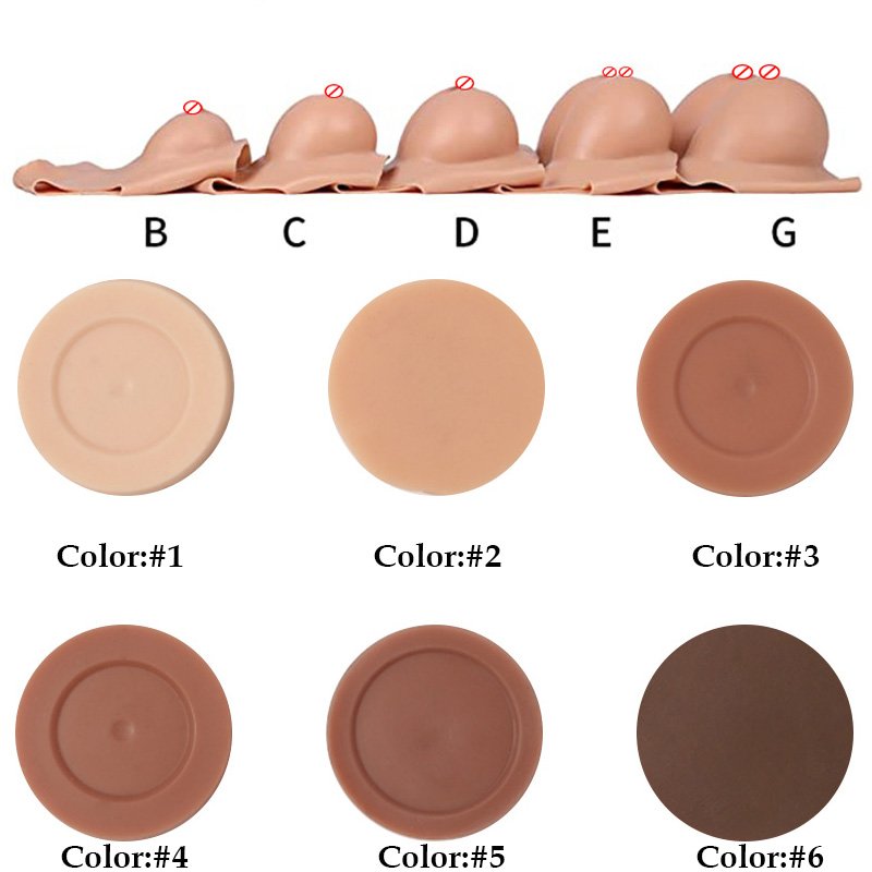 cotton filling Silicone Breast Forms for Crossdressers Breastplate B-G cup size Fake boobs Transgender Cosplay Drag Queen