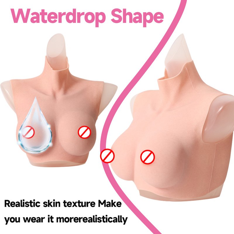 cotton filling Silicone Breast Forms for Crossdressers Breastplate B-G cup size Fake boobs Transgender Cosplay Drag Queen