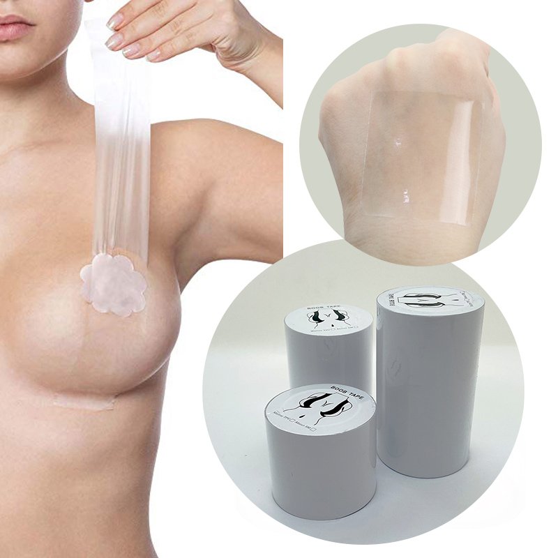 Wholesale Adhesive Body Tape Seamless Invisible Clear Boob Tape 10cm Women's Clothing Transparent Lifting Breast Waterproof XXXL
