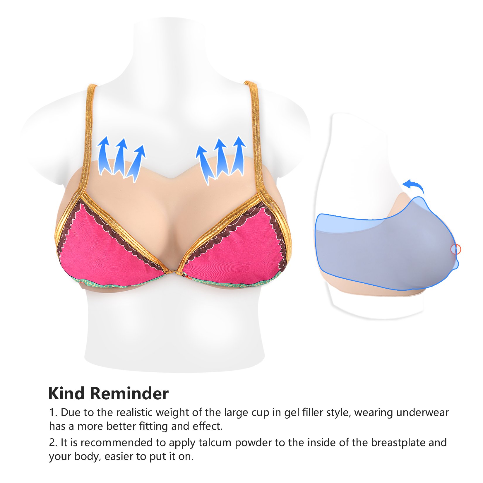 Drag Queen Crossdressers Cosplay Silicone Breasts Forms Suit Huge Boobs Realistic FakeBoob Silicone Bra Falsies Breast Forms