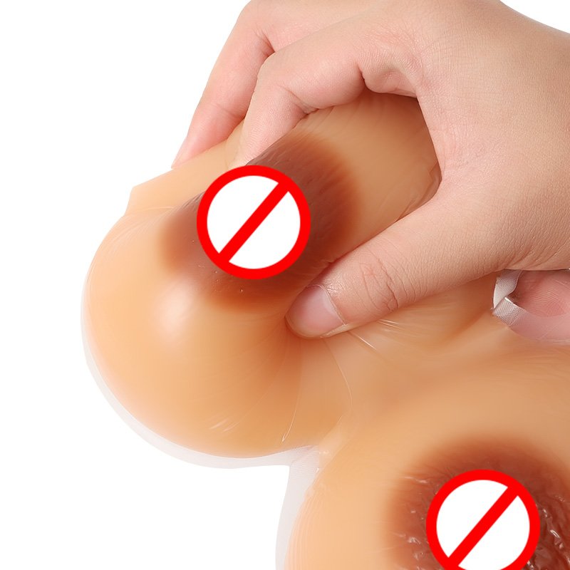 Conjoined Silicone Realistic Cosplay False Silicon Female Breast Forms Fake boobs breastplate Prosthesis for custom
