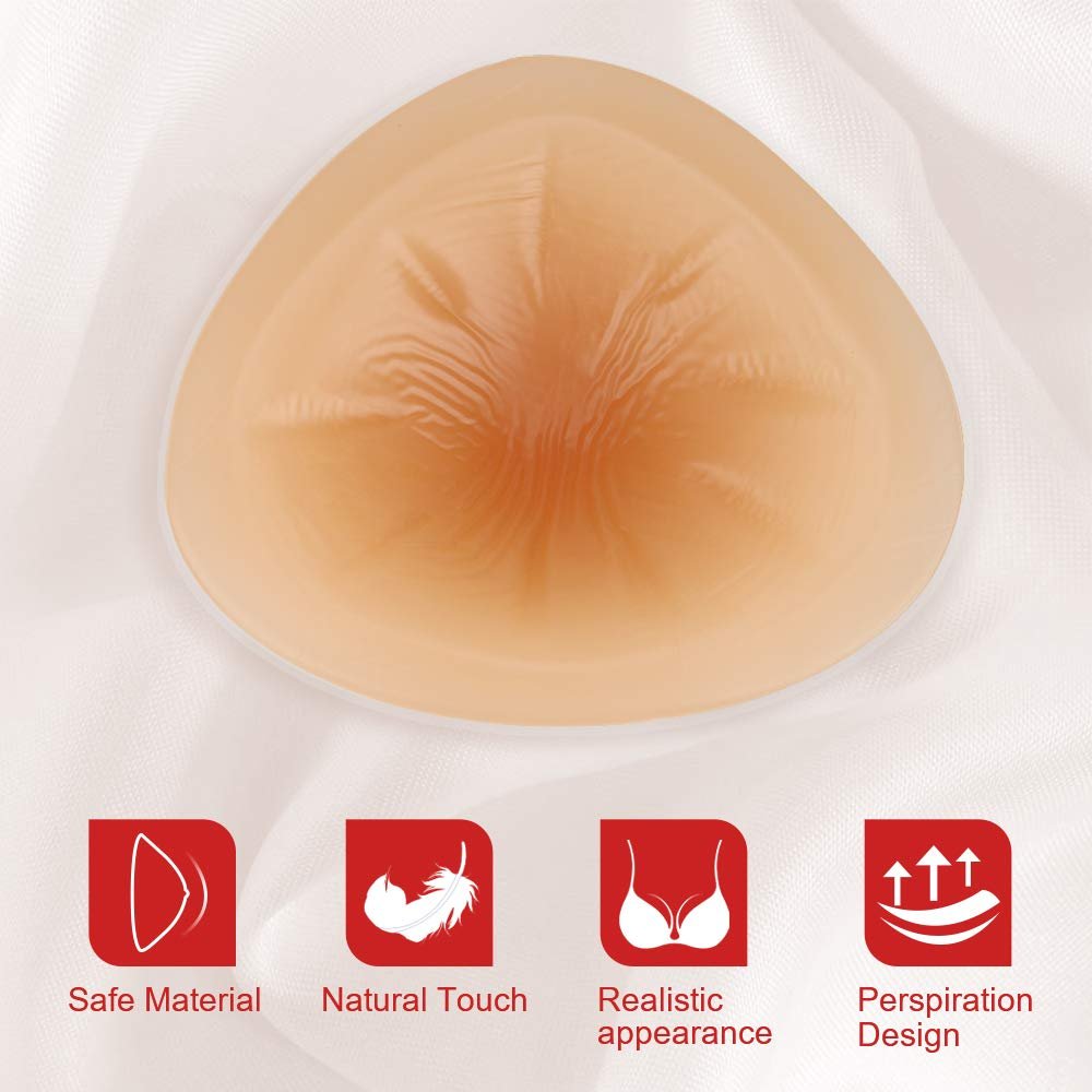 ONEFENG Artificial Mastectomy Breast Form Silicone Prosthesis 700g/pc 100% Silicone Gel 2~5 Years Top Quality Skin,nude Adults