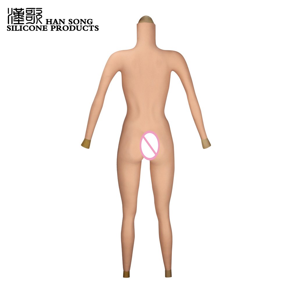 Silicone Full Bodysuit With Arm For Transgenders Drag Queen Breast Plate Forms With Fake Vagina Panties