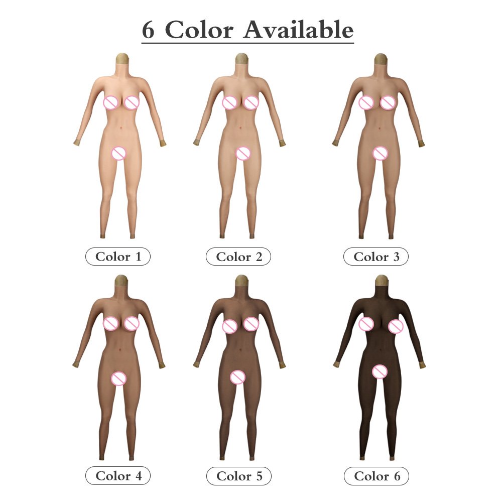 Silicone Full Bodysuit With Arm For Transgenders Drag Queen Breast Plate Forms With Fake Vagina Panties