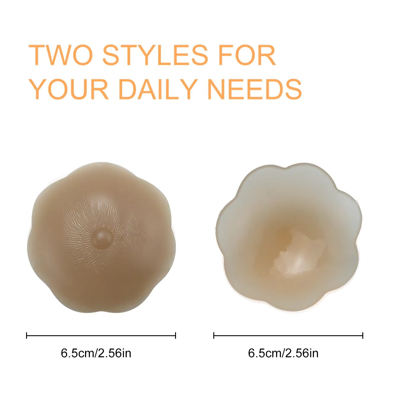 Adhesive Backed Flower Nipple Covers for Breast Forms Washable & Reusable Pasties Providing Consistent Perky Look