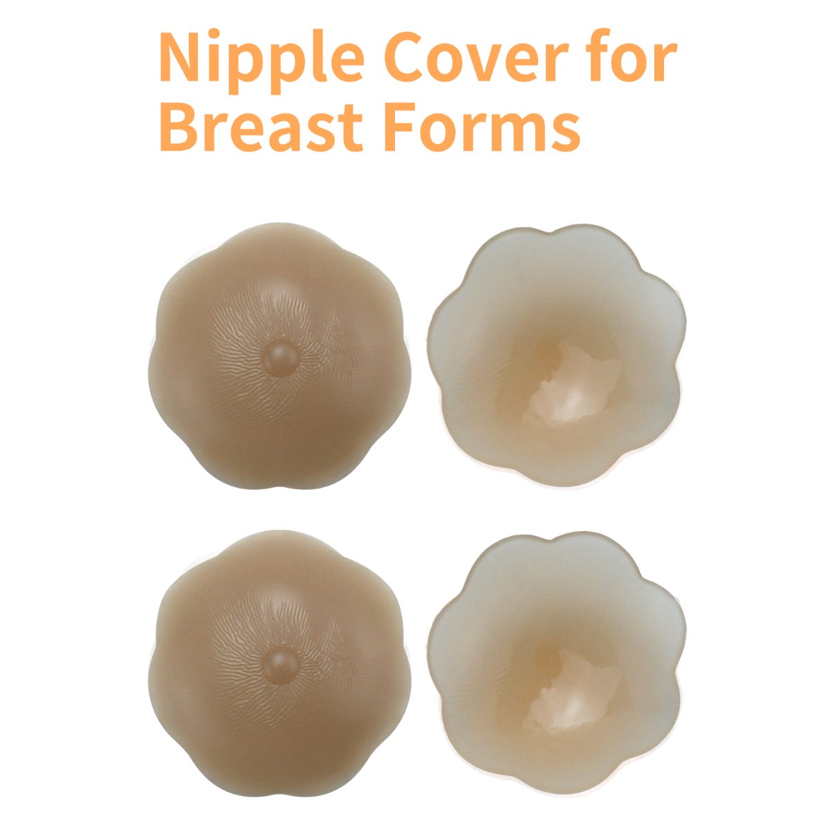 Adhesive Backed Flower Nipple Covers for Breast Forms Washable & Reusable Pasties Providing Consistent Perky Look